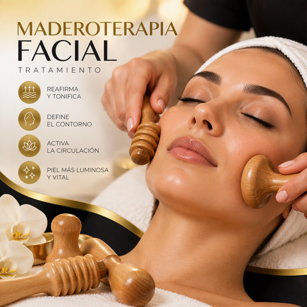 Maderoterapia Facial