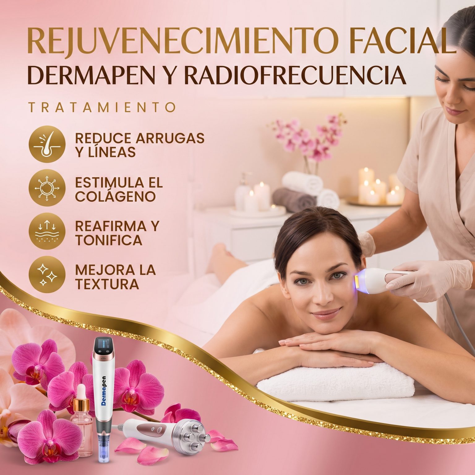 Rejuvenecimiento Facial Con Dermapen y Radiofrecuencia